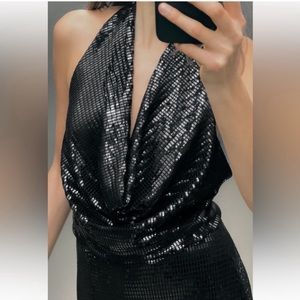 Worn once, super cute Zara sequin romper !!